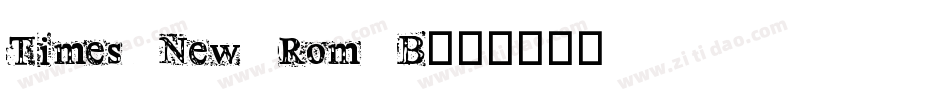 Times New Rom B字体转换
